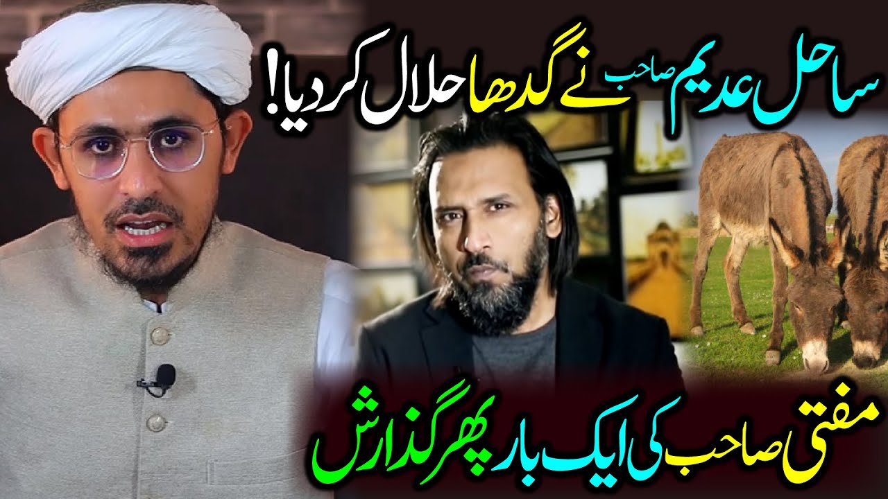 Sahil Adeem Sahab ne gadha halal kardia! | Mufti Sahab ki aik bar phir guzarish | Mufti Rasheed.