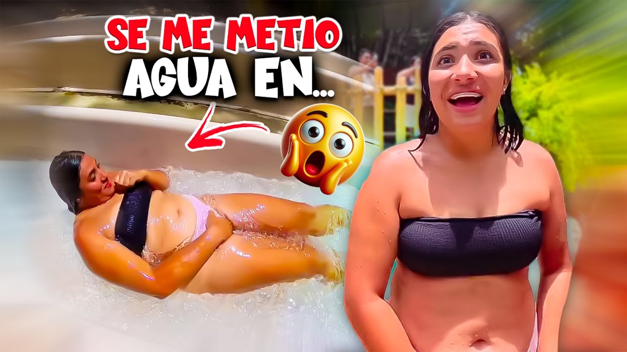 Esto le pasa a una MUJER cuando se lanza en este TOBOGÁN ACUÁTICO