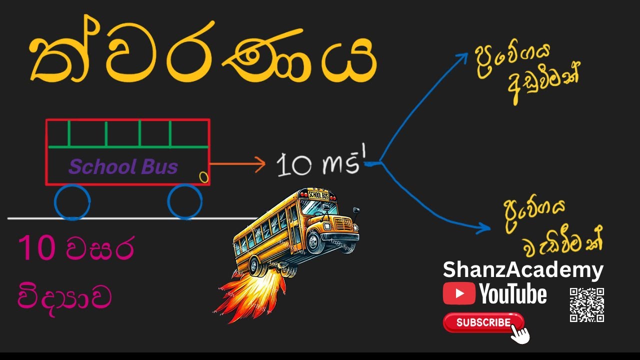 සරල රේඛීය චලිතය grade 10 (What is Acceleration? ත්වරණය යනු,) sinhala explanation