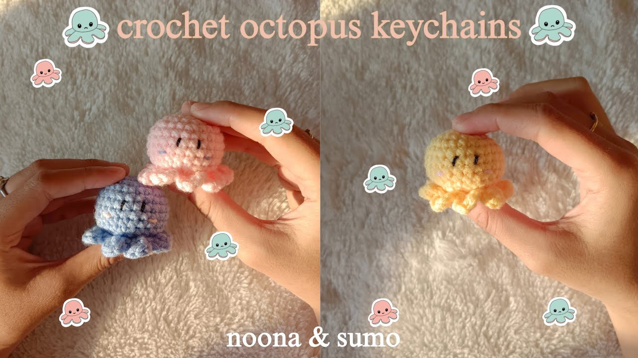 🐙 crochet mini octopus keychain | cute crochet keychain ideas | easy tutorial 🐙
