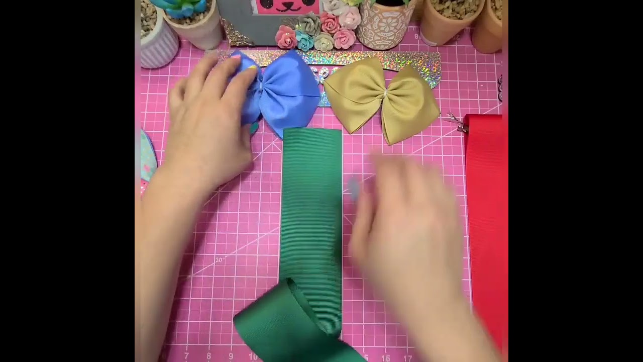 Moños Bases para moño con la técnica más fácil para principiante (liston de 7.5 cm)