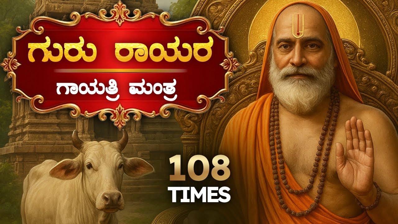 📿ಗುರು ರಾಘವೇಂದ್ರ ಸ್ವಾಮಿ ಗಾಯತ್ರಿ ಮಂತ್ರ 108 Times | Raghavendra Swamy Gayatri Mantra | Spiritual Mantra