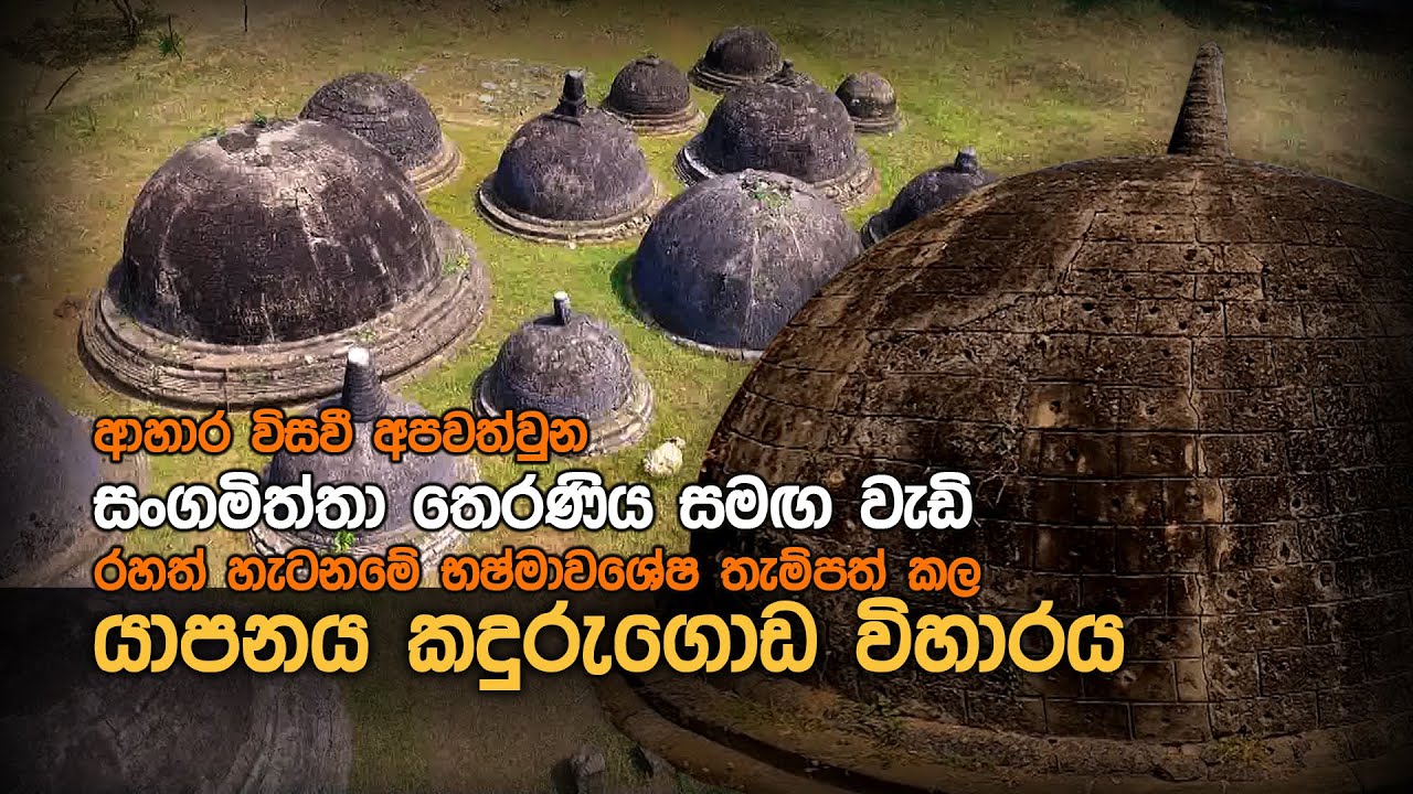 ආහාර විසවී අපවත්වුන සංගමිත්තා තෙරණිය සමඟ වැඩි රහත් හැටනමේ භෂ්මාවශේෂ තැම්පත් කල යාපනය කදුරුගොඩ විහාරය