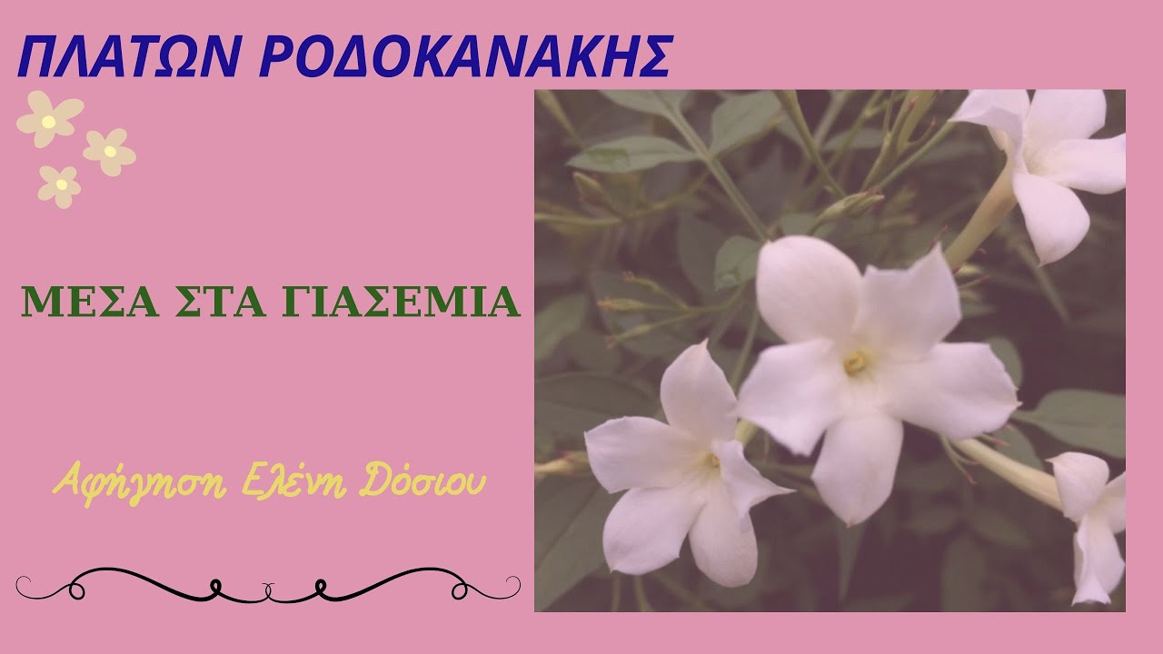 ΜΕΣΑ ΣΤΑ ΓΙΑΣΕΜΙΑ - ΠΛΑΤΩΝ ΡΟΔΟΚΑΝΑΚΗΣ