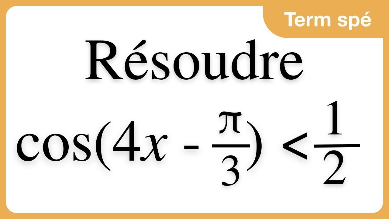 Méthode pour résoudre une équation et inéquation trigonométrique
