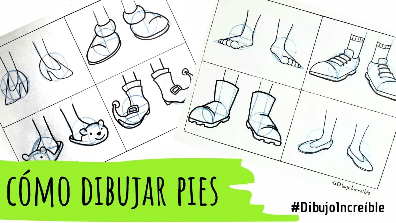 Como dibujar pies paso a paso faciles. Dibujando pies y zapatos | Dibujo Increíble