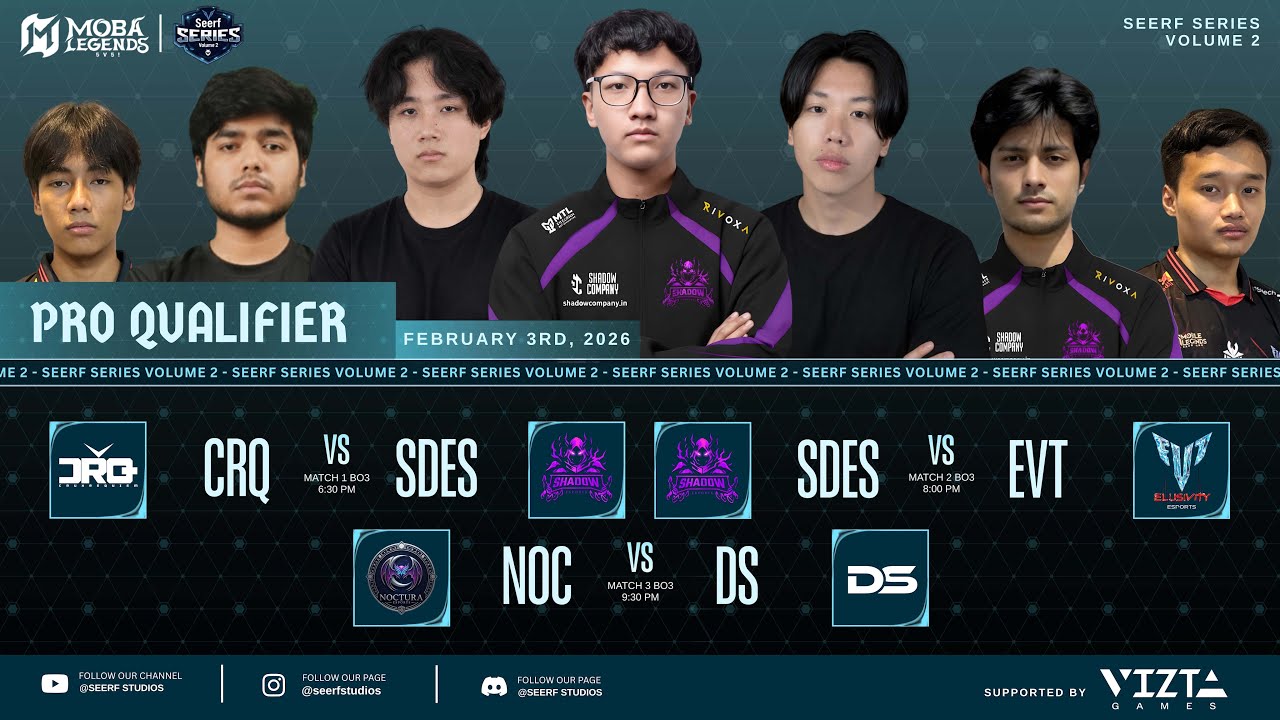 SEERF SERIES VOL. 2|| MOBA LEGENDS 5v5 || PRO QUALIFERS || DAY 5 || FT @GodLikeEsportss​ @S8ULGG​