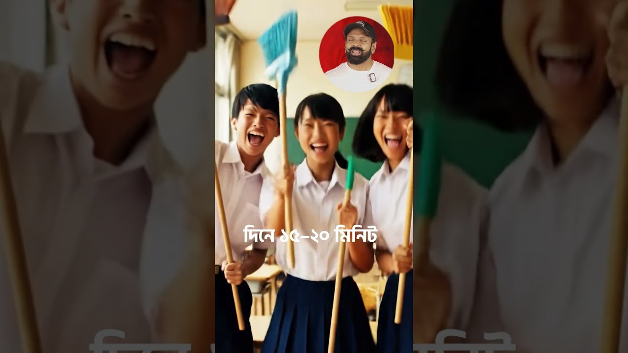 জাপানে বাচ্চারা নিজেরাই স্কুল পরিষ্কার করে!
