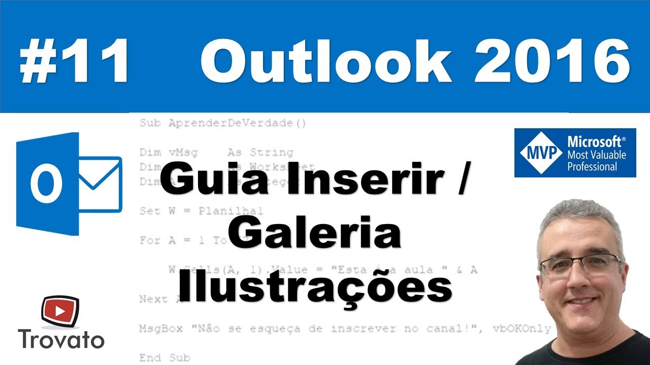 #11 - Guia Inserir / Galeria Ilustrações - Outlook 2016