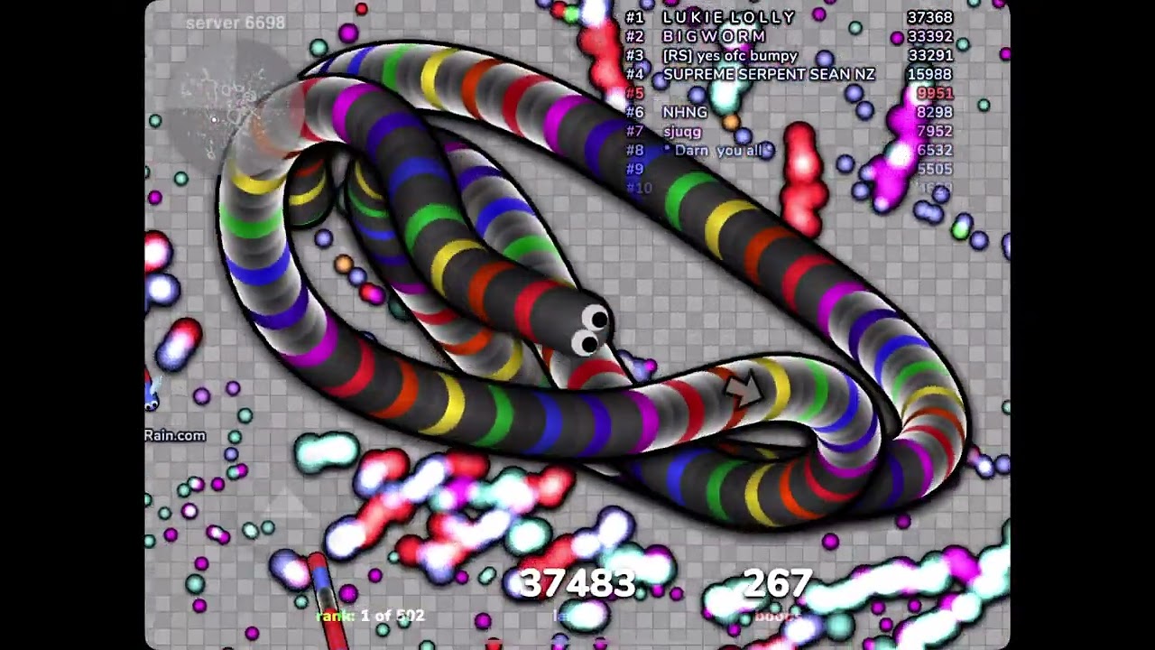 Slither.io snakey rain 1st place 45k
