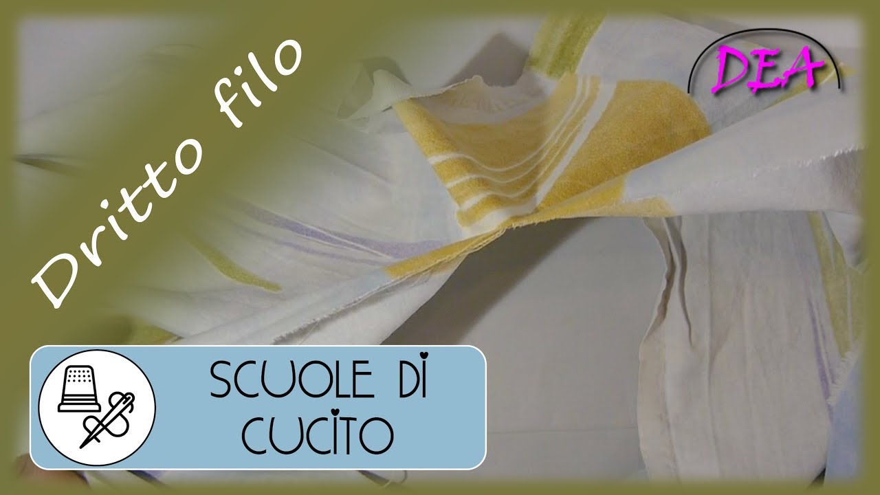 La stoffa in drittofilo. Prima del taglio, il drittofilo per capi in piombo.