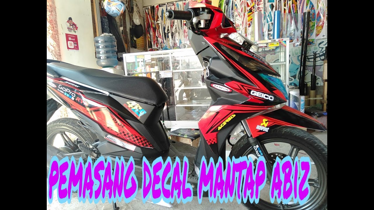 KEREEEN ABISSS, Pasang decal motor honda beat f1 