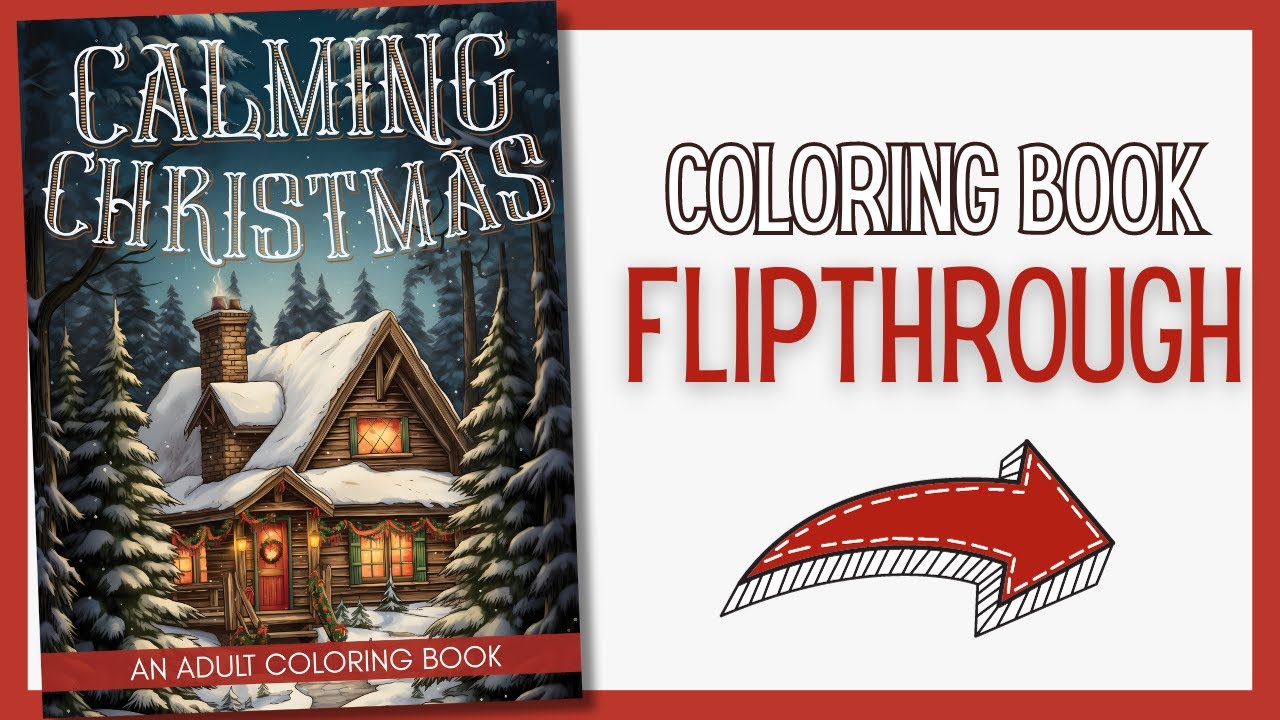 Calming Christmas Adult Coloring Book Flip Through By Relax and Color