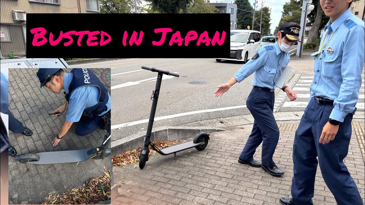 Japanese police busted me on a scooter no license plate￼