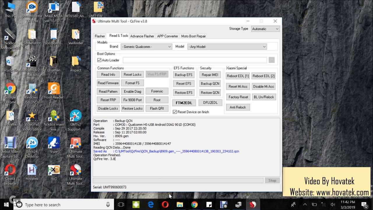 How to backup and restore Qualcomm QCN using Ultimate Multi Tool QcFire