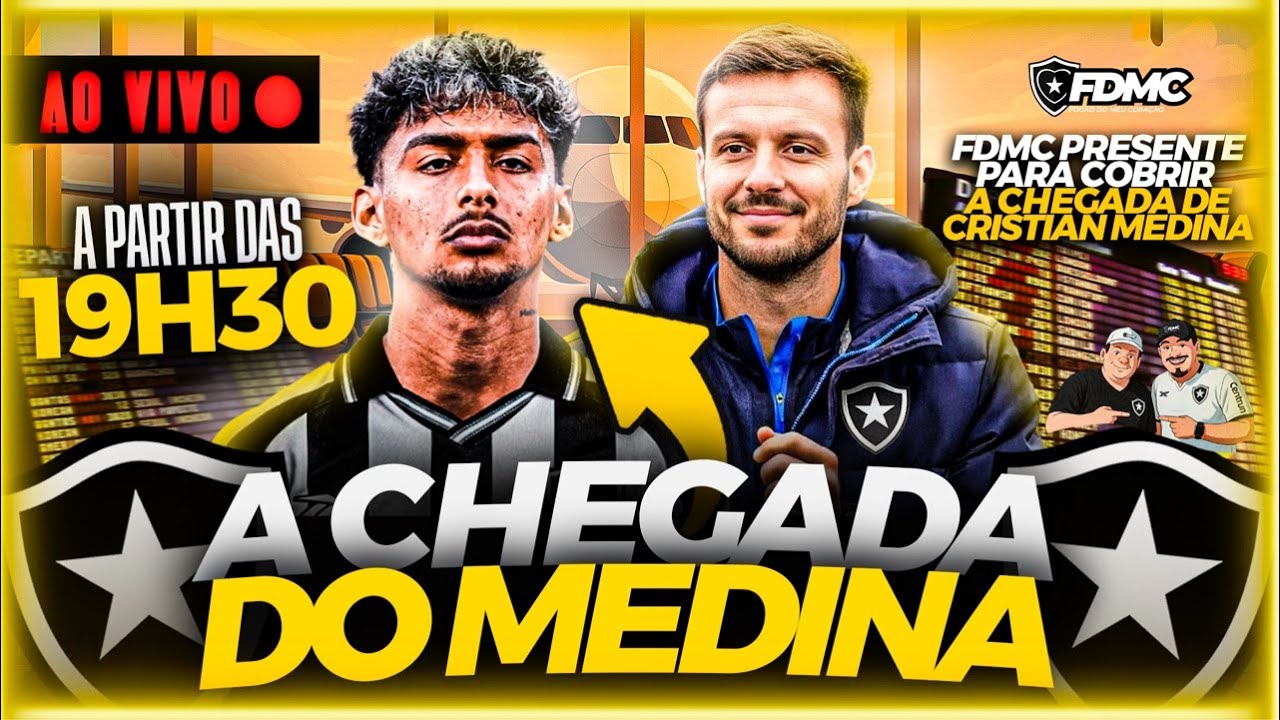 🔴AO VIVO: CHEGADA DE CRISTIAN MEDINA NO BOTAFOGO DIRETO DO AEROPORTO GALEÃO! REFORÇO IMPORTANTE!
