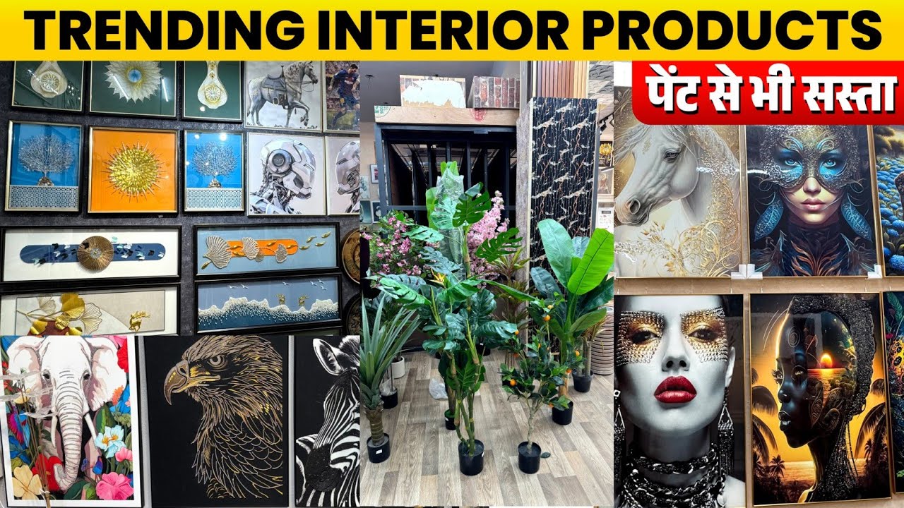 Latest Home Decor Items Wall Panel, UV Sheet, Wallpaper, Louvers, Marble Roll, Metal Art, Painting