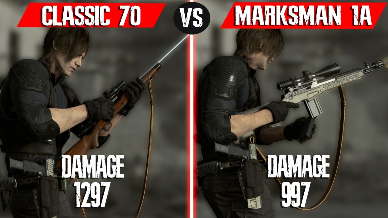 Resident Evil 9 Requiem - Rifle Damage Comparison (Classic 70 vs Marksman 1A) - Bonus Redemption