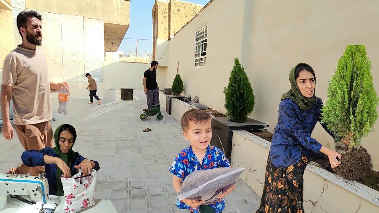 The synergy of Fatima's sewing art and Jesus' construction to rebuild a dilapidated house 