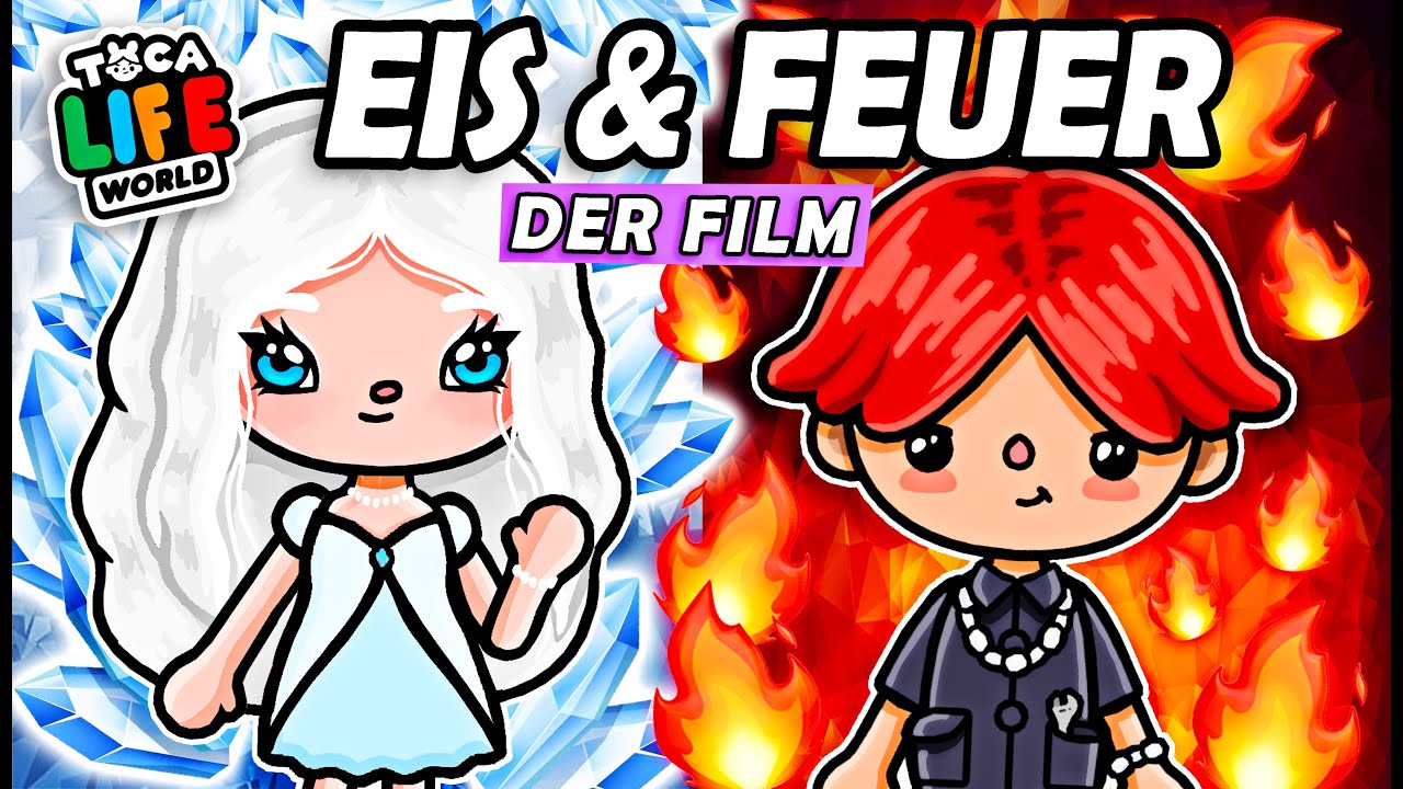 🎥DER LIEBES FILM🔥der FEUER prinz & EIS prinzessin❄️EXTRA LANGE GESCHICHTE DEUTSCHE TOCA BOCA STORY