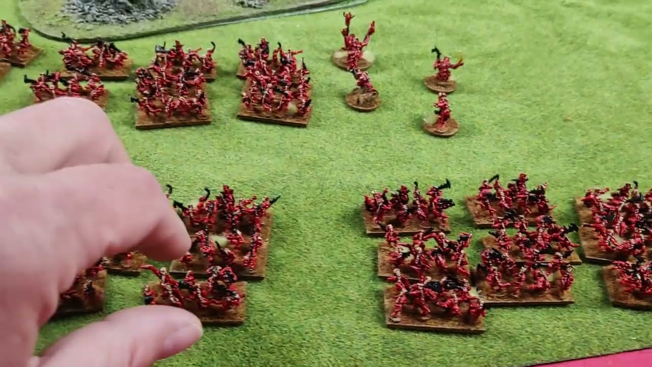 2000pts Warmaster Revolution battle report. Orcs Vs Deamons.