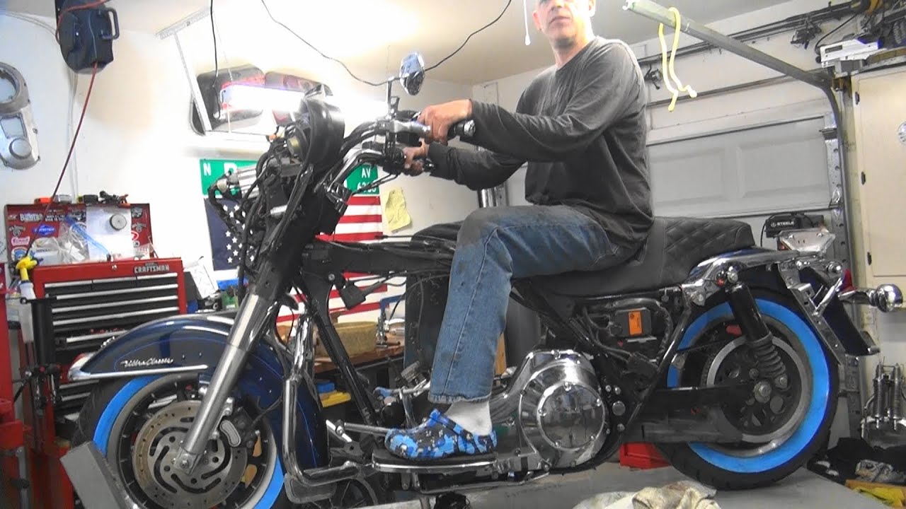 #178 2004 road turd topend trans rebuild rear belt change FLHT twincam touring harley tatro machine