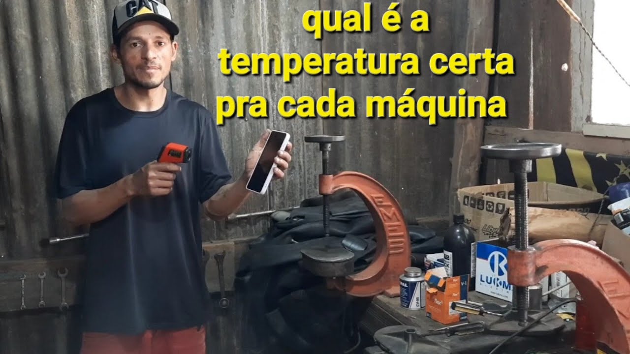 regulagem e temperatura da vulcanizadora de pneus e câmara de ar
