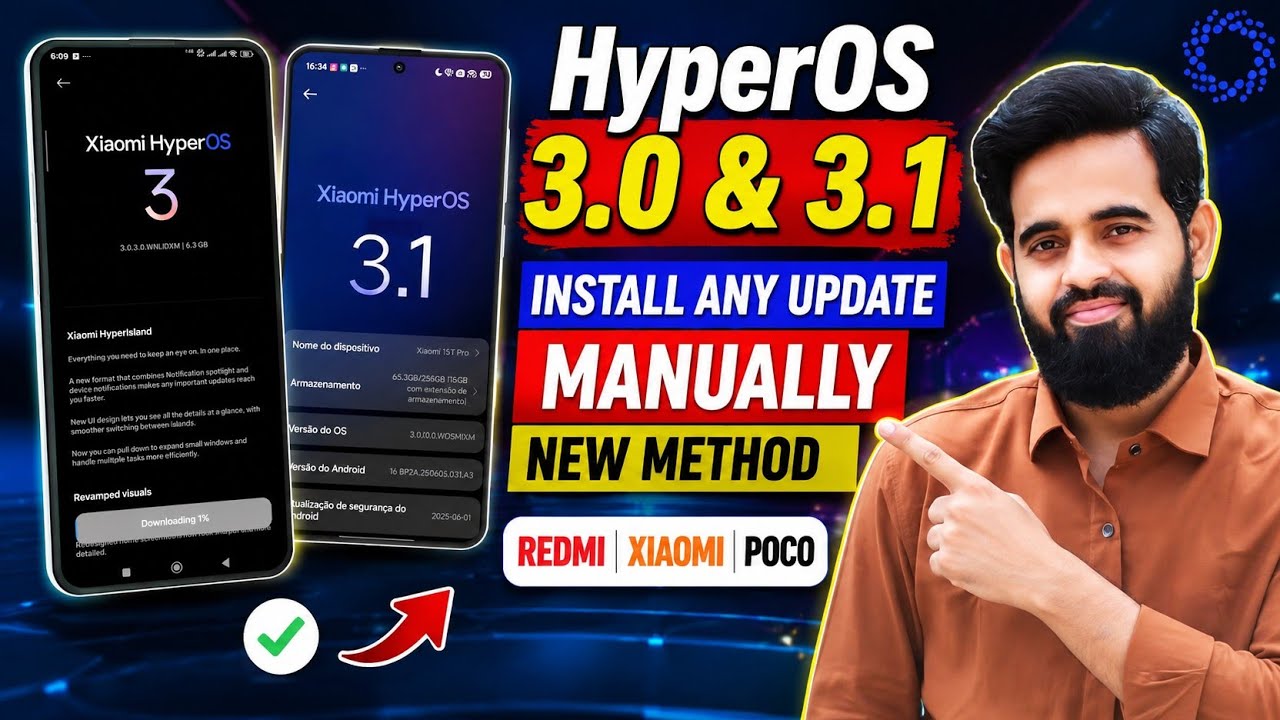 How to Install HyperOS 3.0 & 3.1 Update Manually on Any Redmi, Xiaomi & POCO (100% Working)