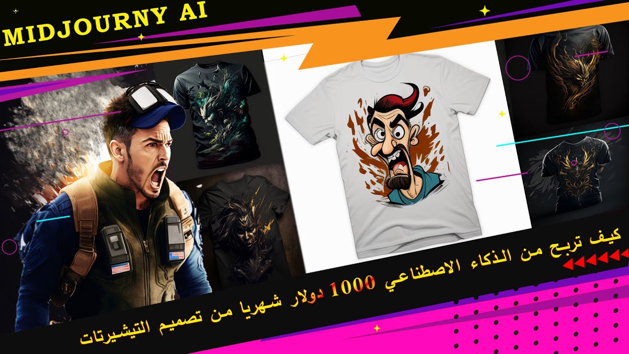 اكسب 1000 دولار شهريا من تصميم التيشيرتات  بالذكاء الاصطناعي  Make money from Create Tshirts design