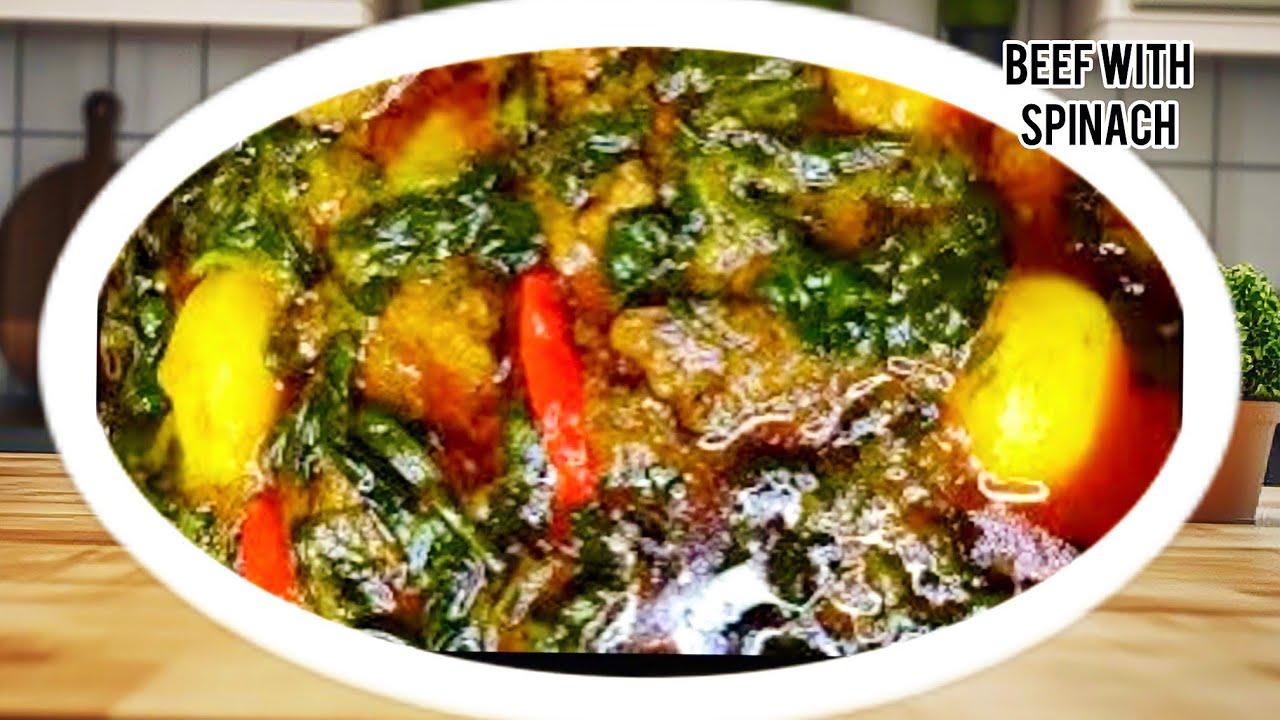 BEEF AND SPINACH CURRY | BEEF RECIPE | BEEF POTATO SPINACH CURRY | SPINACH