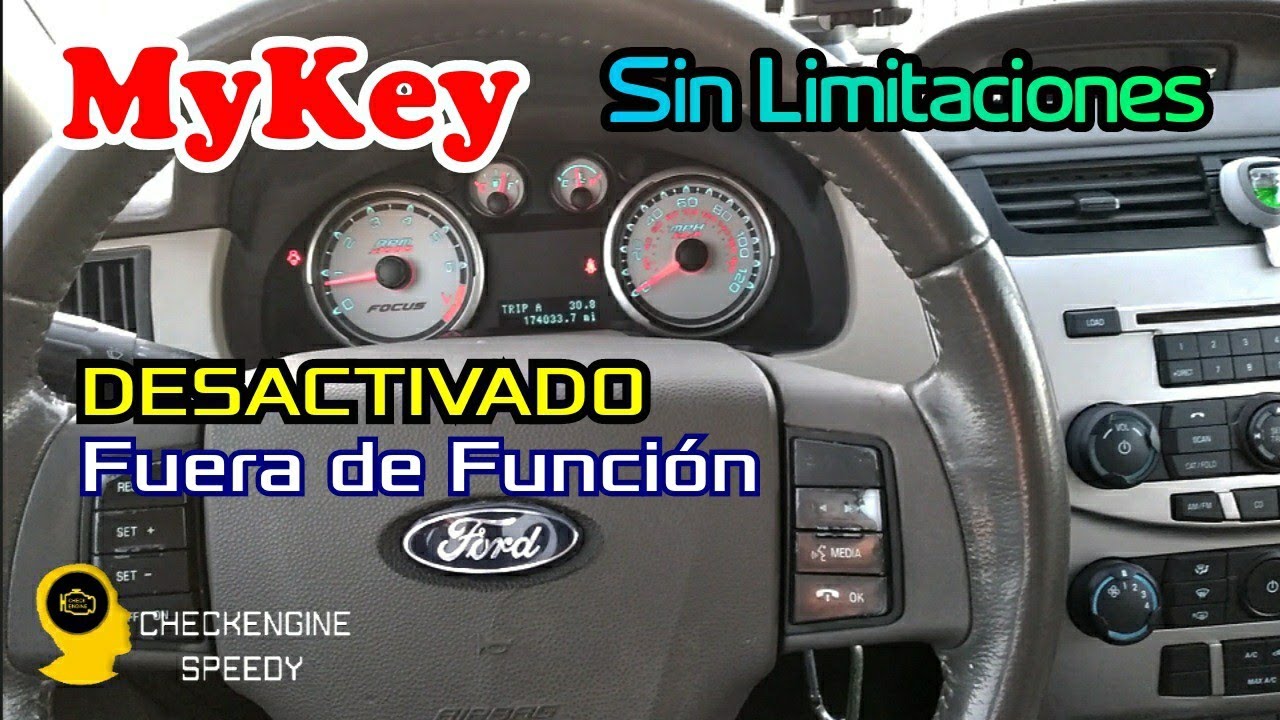 Tecnología MyKey Cómo Desactivar, Ford Focus 08-11
