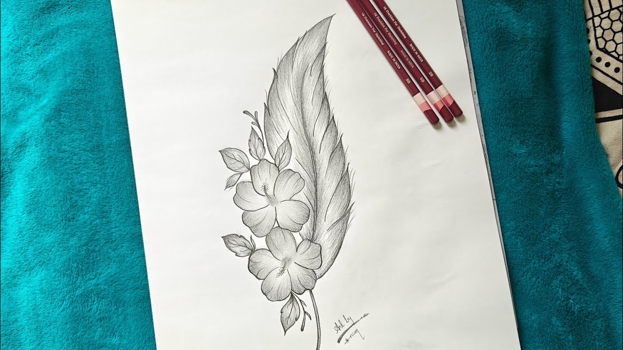 Light as a feather, delicate as a petal || Finding peace in details || Pencil art