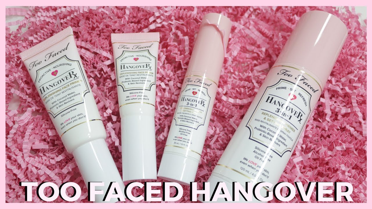 TOO FACED HANGOVER PRIMER & SETTING SPRAY REVIEW!!