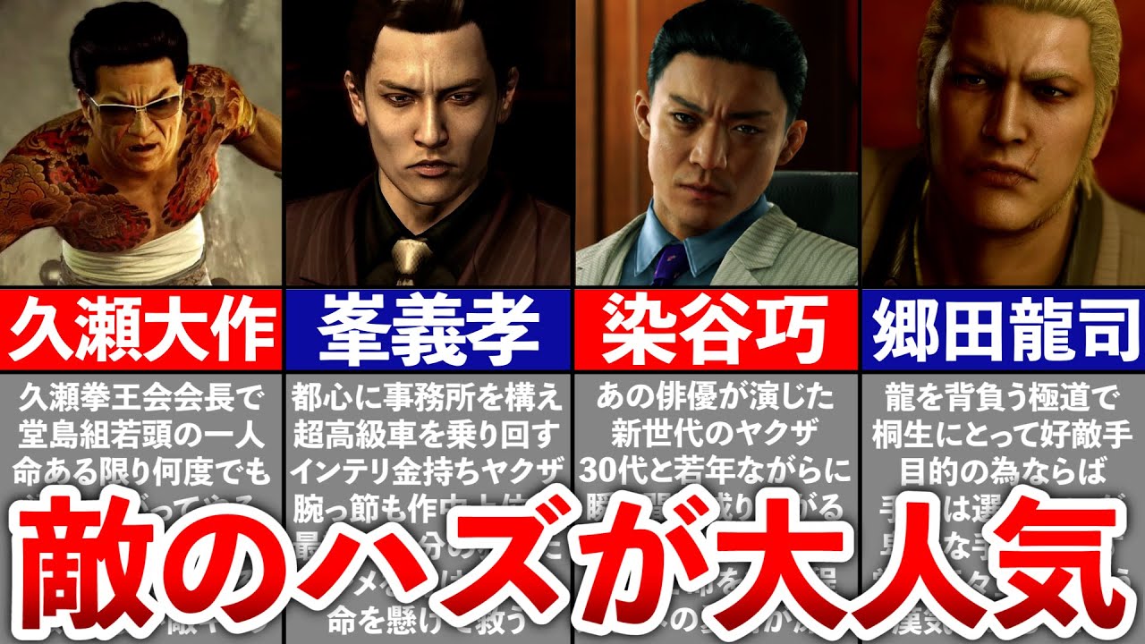 【歴代 龍が如く】敵の癖してカッコいいキャラ10選