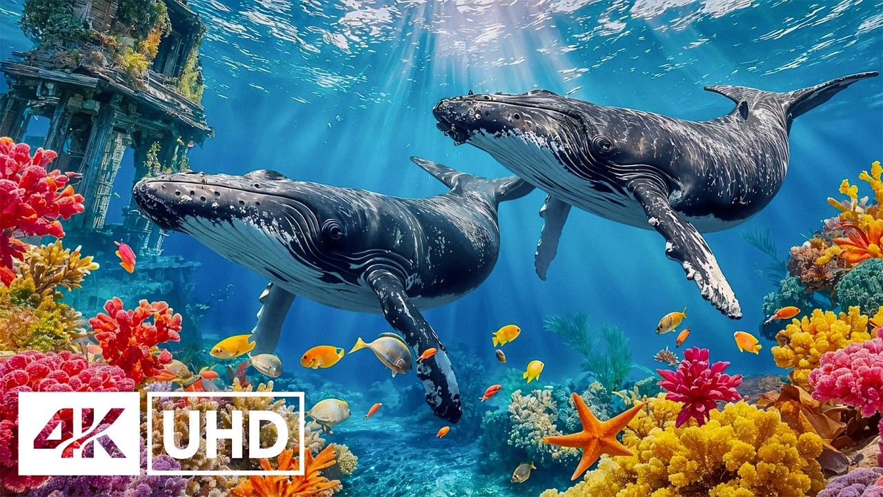 🌊 Аквариум с морскими рыбками 4K Ultra HD 🐠 Тропические рыбки и медузы для глубокого сна
