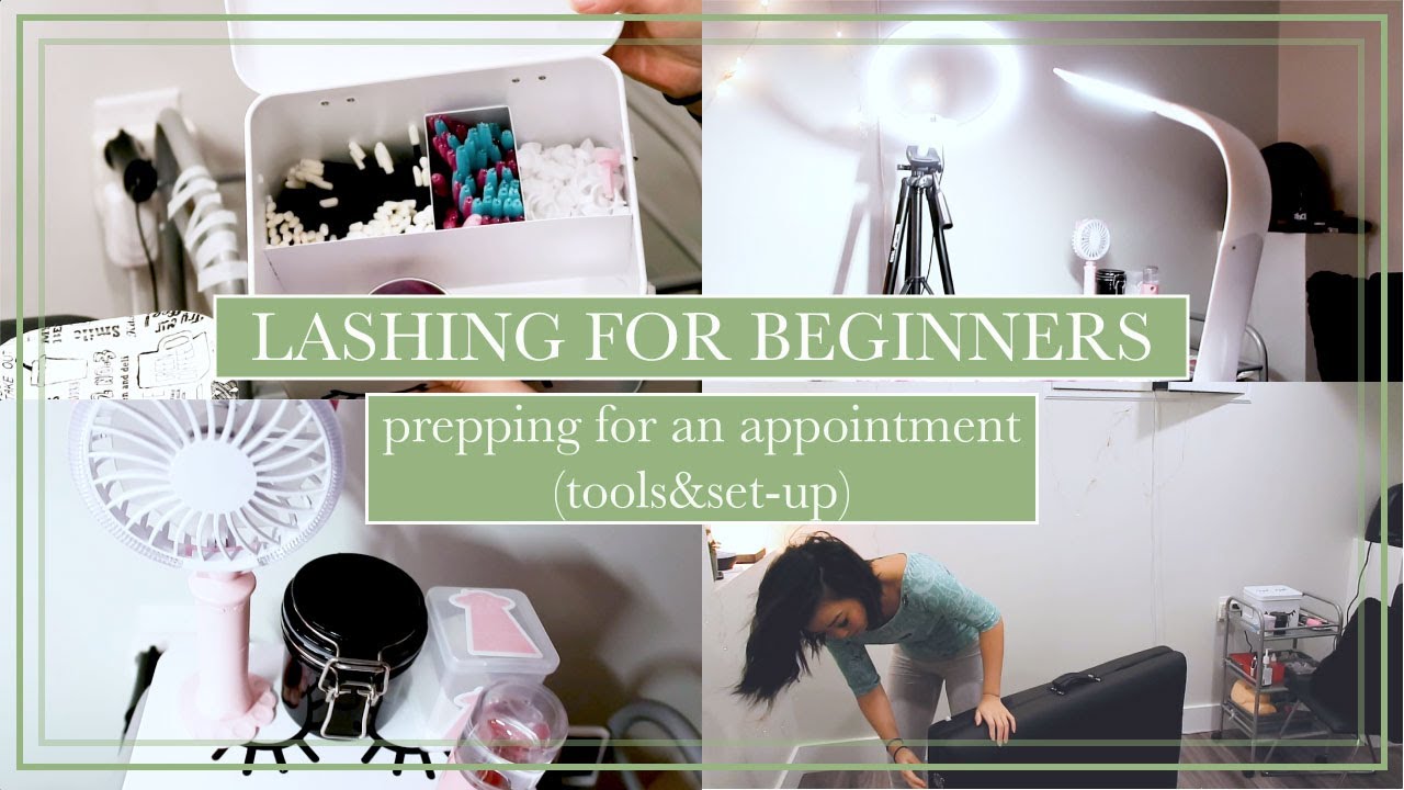LASH EXTENSIONS FOR BEGINNERS:  Prepping for your appointment (supplies & Set-up)