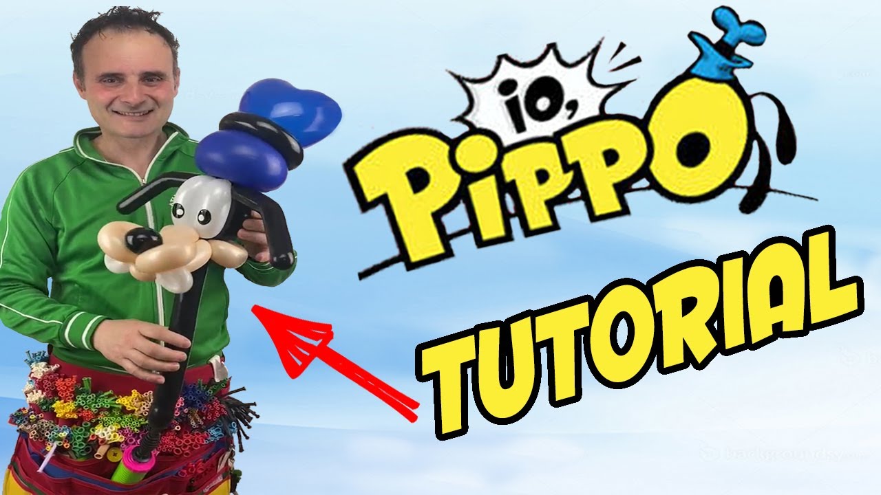 Palloncini modellabili Tutorial - Pippo -  ( personaggio Disney) Balloon Twisting  globoflexia  氣球造型