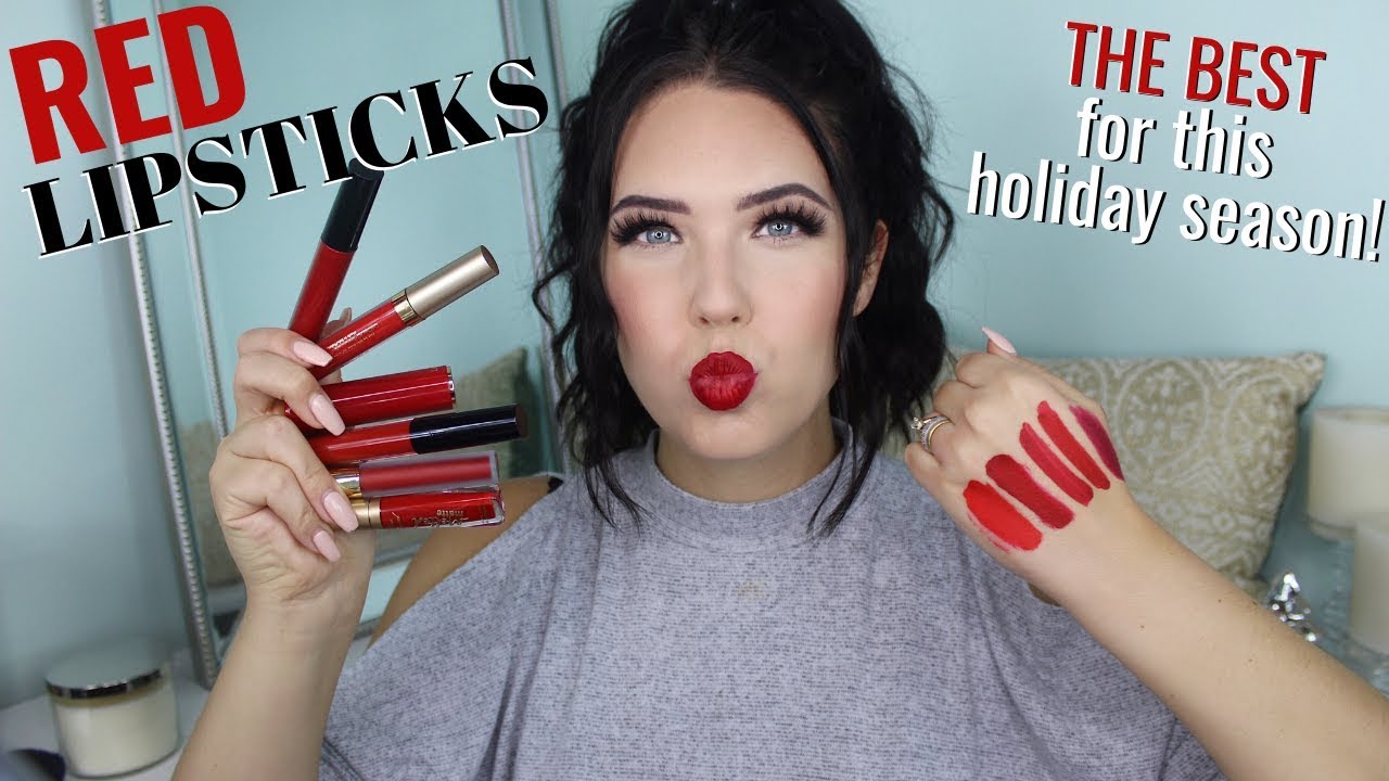 MY FAVORITE RED LIPSTICKS FOR THE HOLIDAY SEASON! Best Red Lip Products Holiday 2018 | Faith Drew