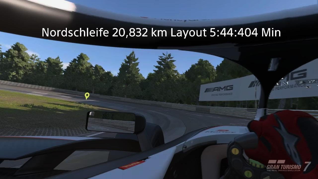 Nordschleife 20,832 km Layout 5:44:404 Min