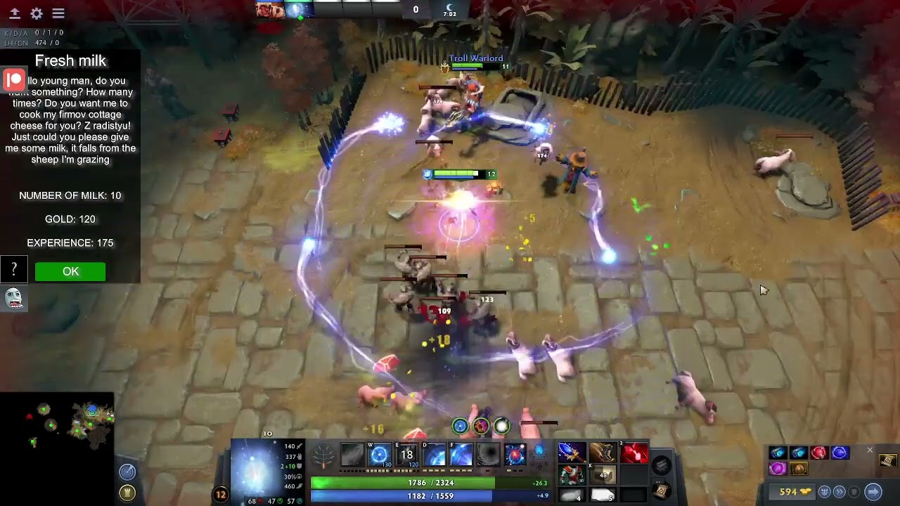 Dota 2 Arcade - Zombie Invasion - Troll + Io Impossible difficulty with dragon