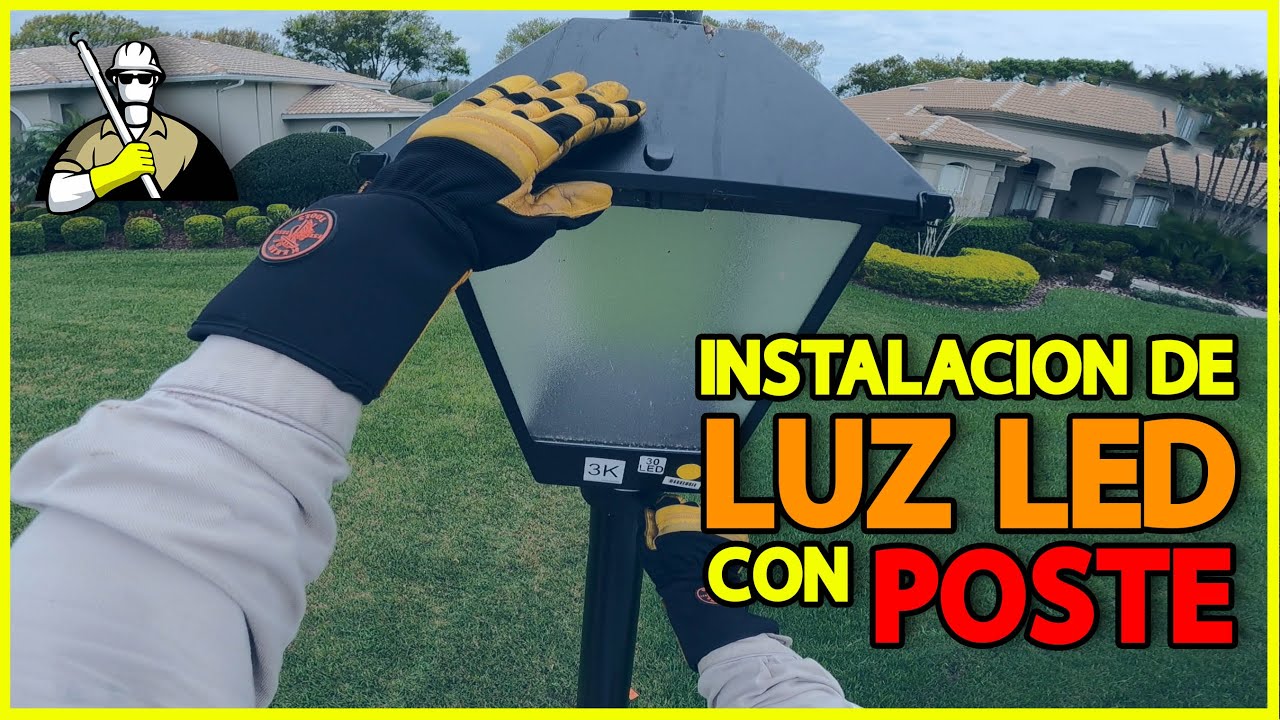 TUTORIAL | Como instalar una LUZ LED en poste eléctrico 💡