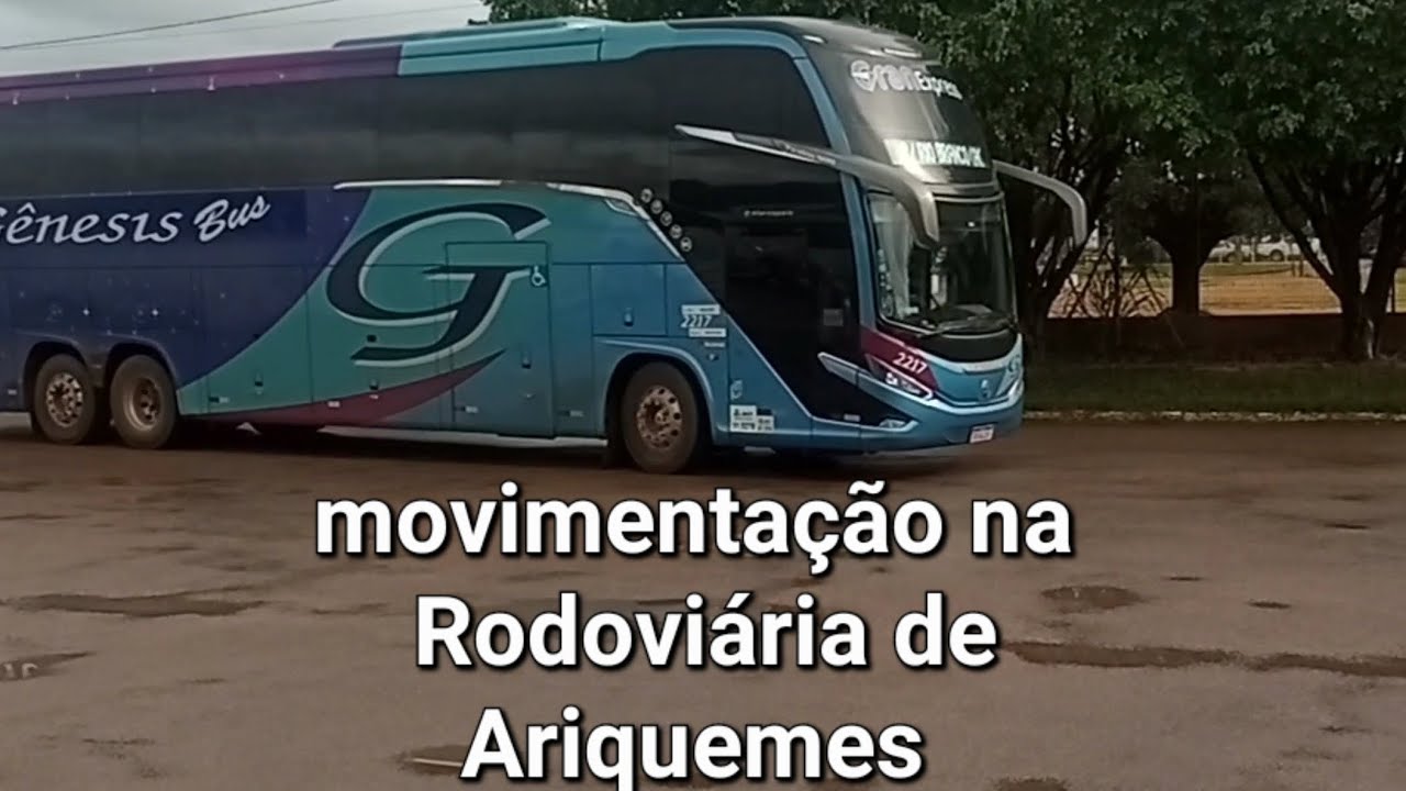 Movimentação de ônibus na Rodoviária de Ariquemes no estado de Rondônia