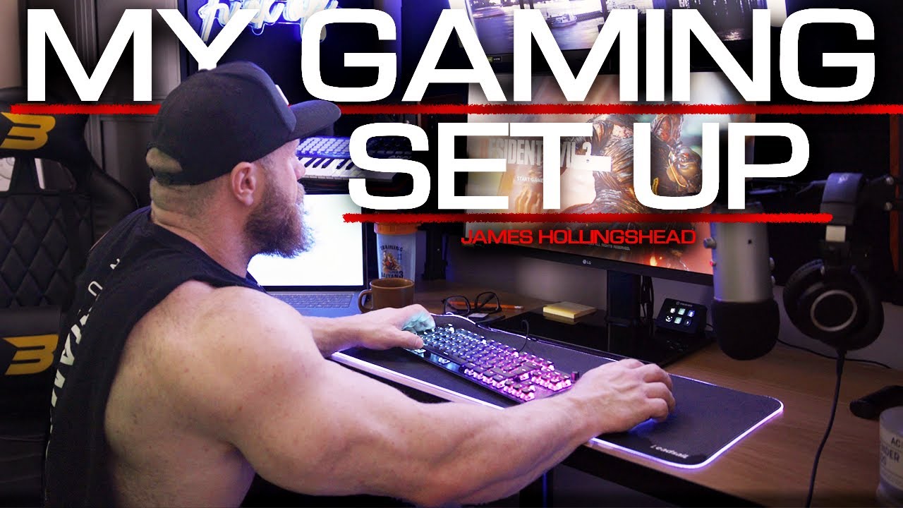 PRO BODYBUILDER GAMING SET UP - Full PC specs  3080Ti graphics card dual monitors plus more!