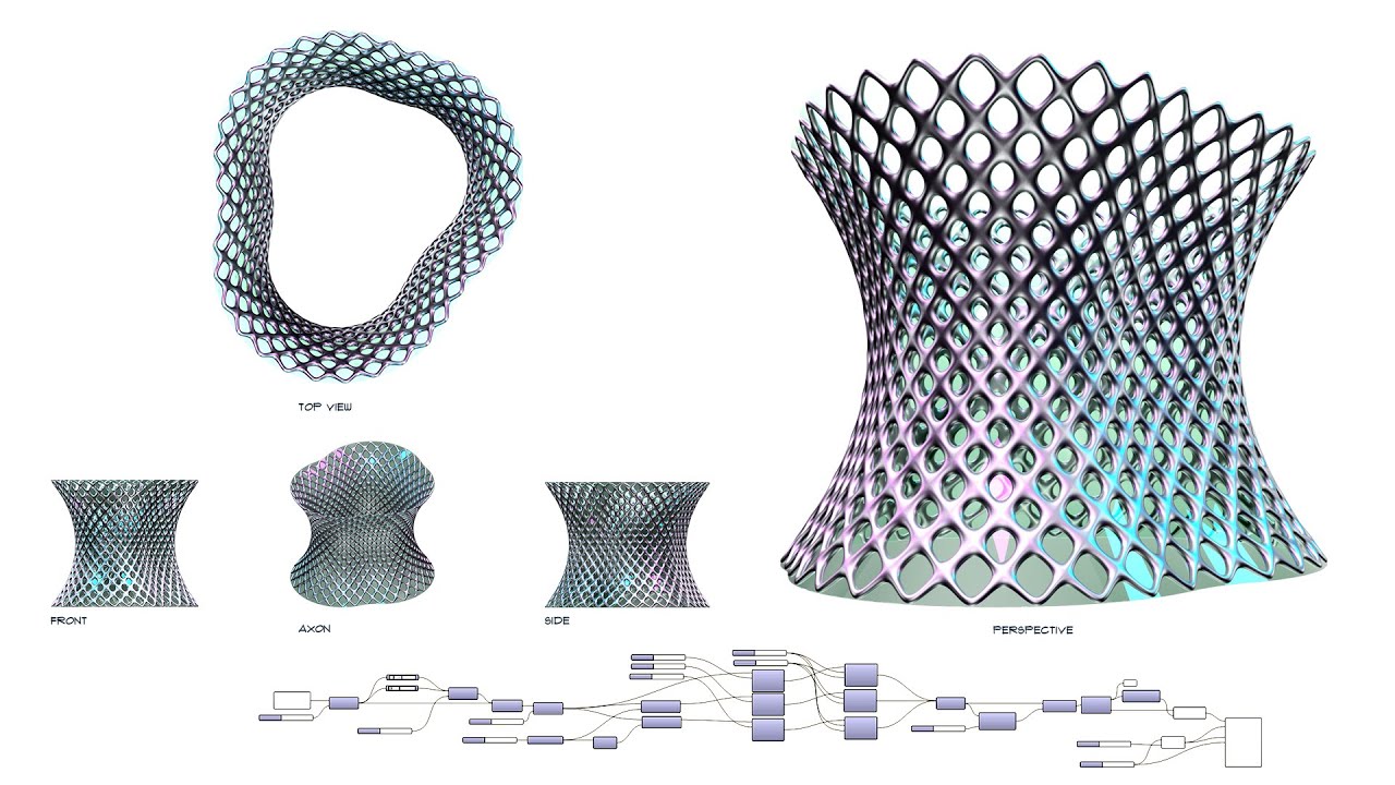 Skin and Façade Tower Form Finding Exercise Rhino Grasshopper Parametric Architecture and Design