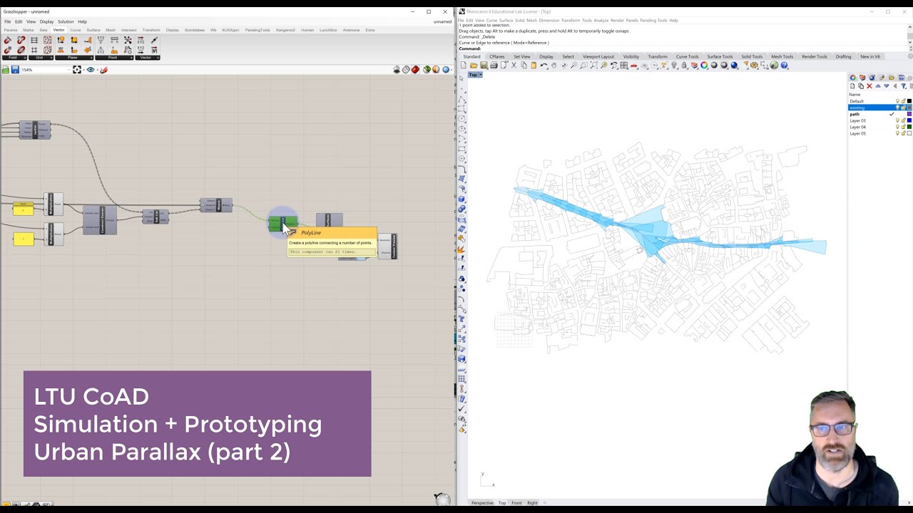 Urban Parallax - tutorial007b - rhino - grasshopper - isovist and Elk
