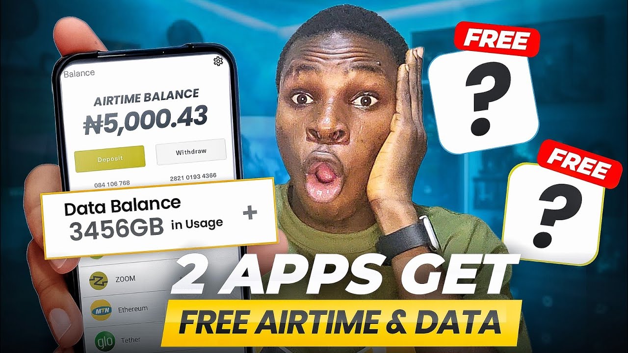 2 Apps To Get FREE AIRTIME AND DATA IN NIGERIA- I Got Free ₦100,000 AIRTIME FOR FREE!!