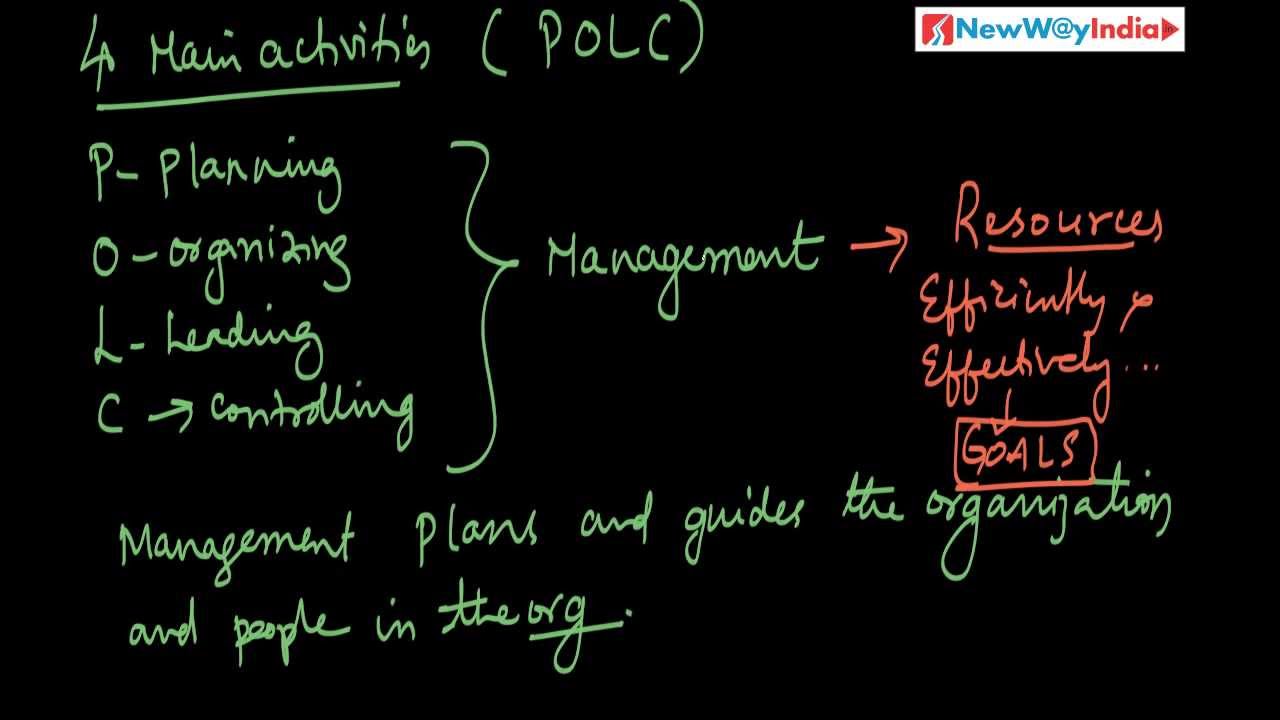 What is Management? What are Core Management Activities? Explore POLC?