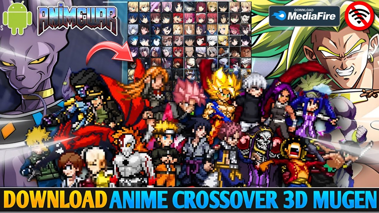 NEW‼️ Anime CrossOver 3D Mugen 220 Characters - Ultimate Edition Anime Mugen 2026 (Android/Pc)