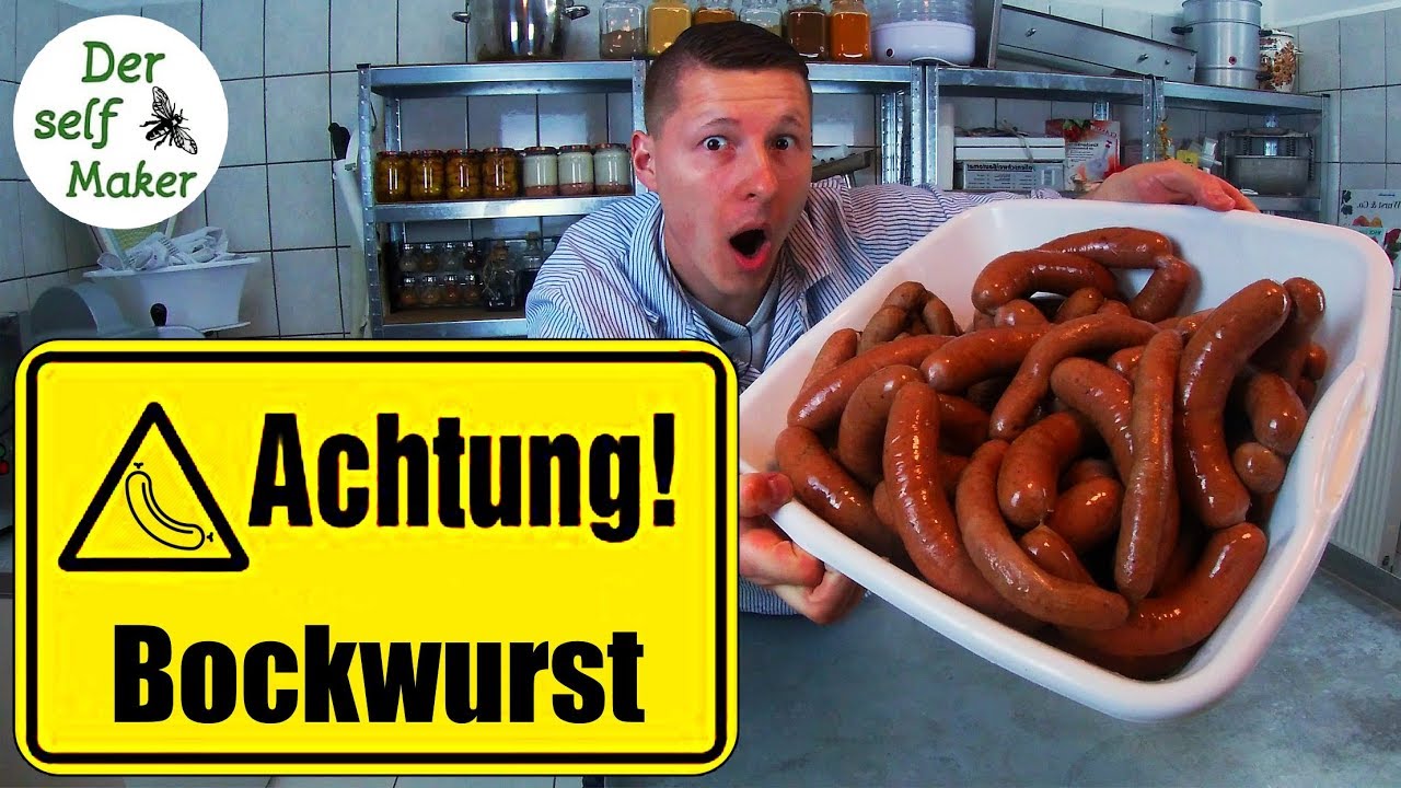 Bockwurst selber machen/ Bockwurst im Heißrauch/ So kannst du auch eine Wurst herstellen