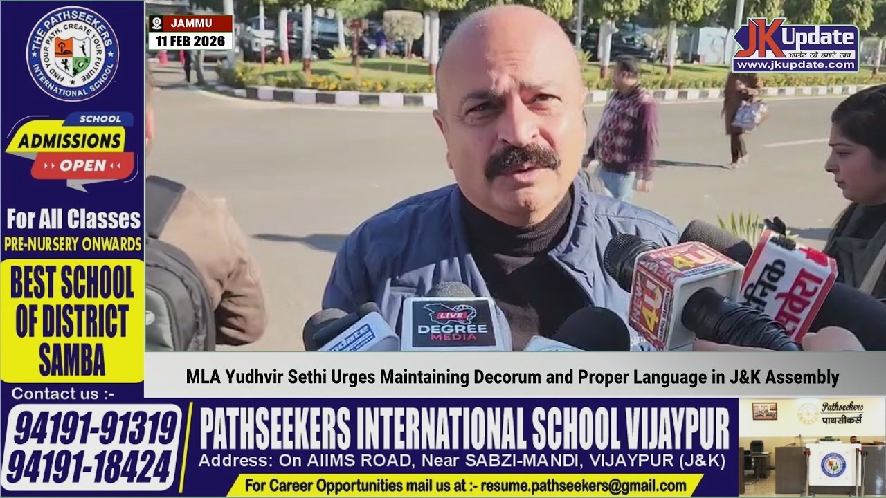 MLA Yudhvir Sethi Urges Maintaining Decorum and Proper Language in J&K Assembly